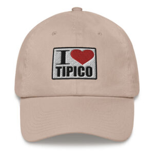 Gorra I Love Tipico color piedra, I Love Tipico Dad hat Stone
